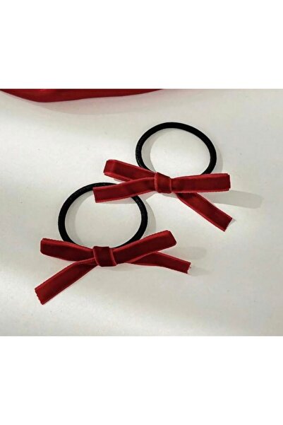 Monalisa Kadın Bordo Kurdele Lastik Toka 2’Li Fiyonk Model Lastik Toka
