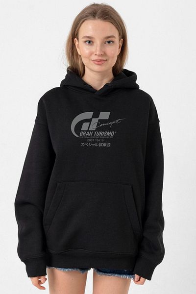 Tshirthane Black Gran Turismo Concept Hoodie 3Ip Women