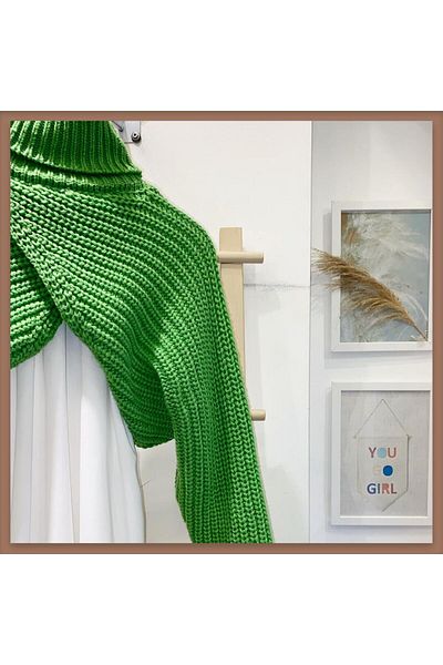 Faya Boutique PULOVER CROP VERDE