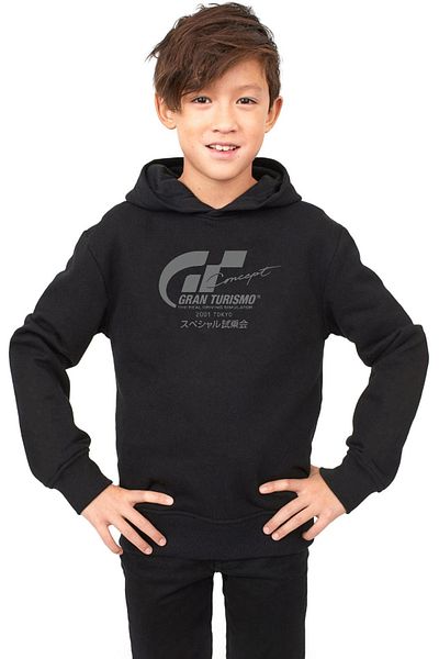 Tshirthane Детски суичър с качулка Gran Turismo Concept, черен, 3ip