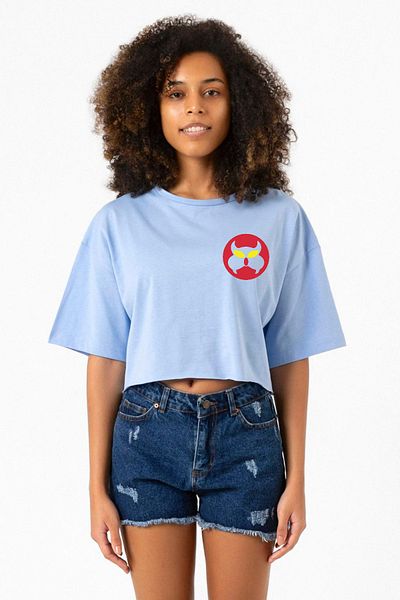 Tshirthane Inspector Gadget Mad Baby Blue Women's Crop T-Shirt