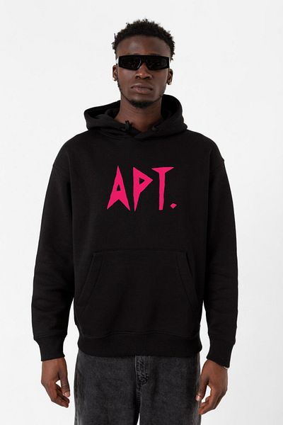 Tshirthane Мъжки суитшърт с качулка Blackpink Apt Black 3ip