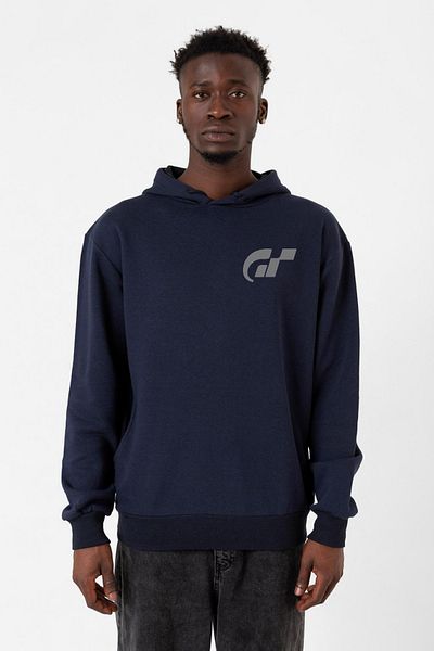 Tshirthane Мъжки суичър с качулка в тъмносин цвят - Gran Turismo Pocket Logo 3ip