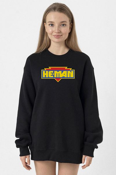 Tshirthane He Man Logo Black Women's 2Ip Sweatshirt