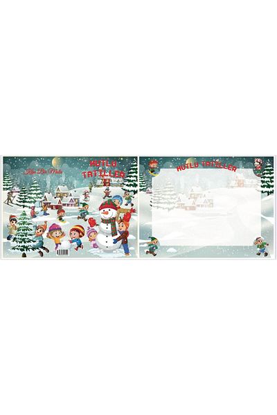 şahane parti Karne Sleeve Winter Fun And Kids 20 Pieces