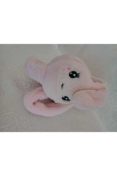 Fua Shop Children's Plush Cute Face Figured Movable Ear Movable Sound Winter Earmuff