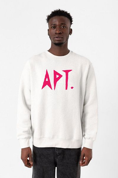 Tshirthane Ανδρικό φούτερ Blackpink Apt White 2ip
