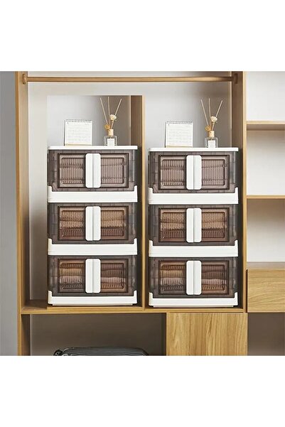 Kastore 1 Adet Katlanabilir Konteyner Saklama Kapaklı Plastik Tekerlekli Oyuncak – Çamaşır –Mutfak Banyo