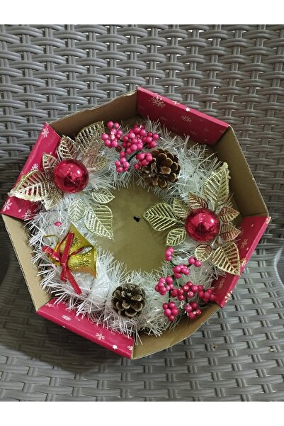 Lider MAGNESİA Yılbaşı Kapı Süsü Özel Seri 24 Cm BEYAZ