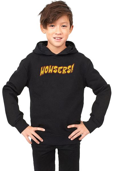 Tshirthane Inspector Gadget Wowsers - Детски черен суичър с качулка, 3 опашки