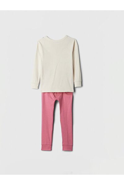 GAP Bebek Pembe %100 Organik Pamuk Desenli Pijama Takımı