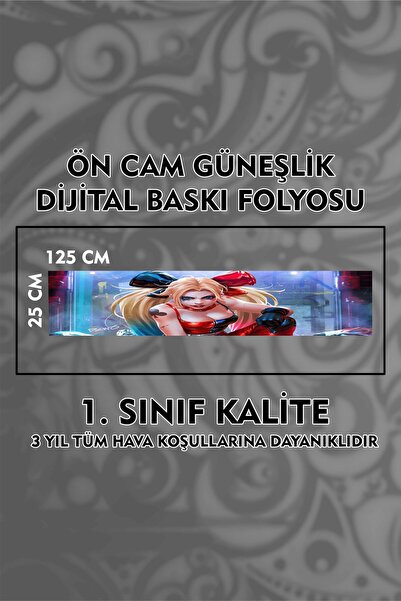 3M For Harley Quinn Car Windshield Sunshade Digital Printing Foil / Digital P...