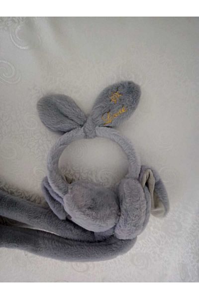 Fua Shop Children's Plush Bow Movable Ear Movable Sound Winter Earmuff