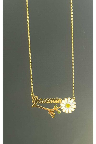 vogutima jewelery&silver by timuçin mavili Yasemin Yazılı Papatya Isim Kolye ...