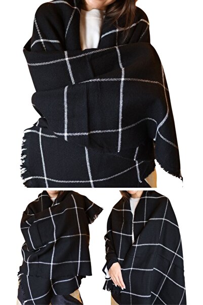 marufshop 1 τμχ Γυναικείο σάλι ώμου με μαλακή υφή χειμωνιάτικο σχέδιο