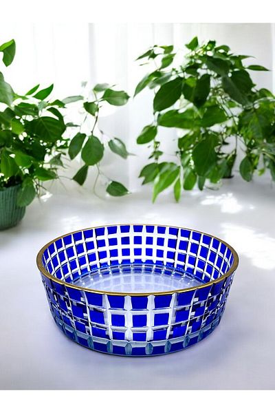 Paşabahçe Crystal Cut Cardelin Presentation Bowl