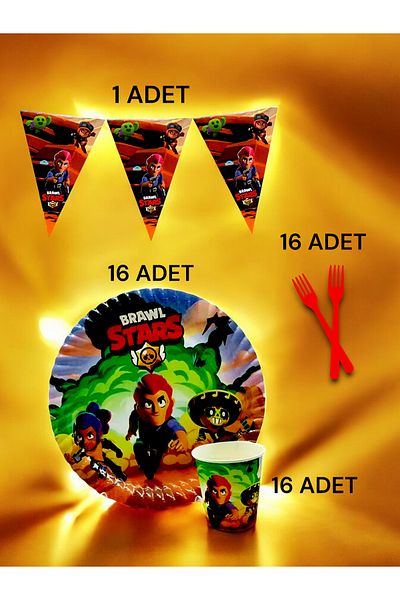 VibeHome Brawlstars Themed S Pack for 16 - Birthday Party and Fun Events
