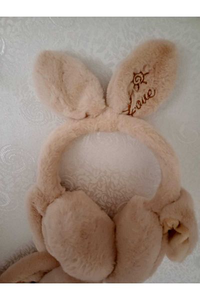 Fua Shop Children's Plush Bow Movable Ear Movable Sound Winter Earmuff