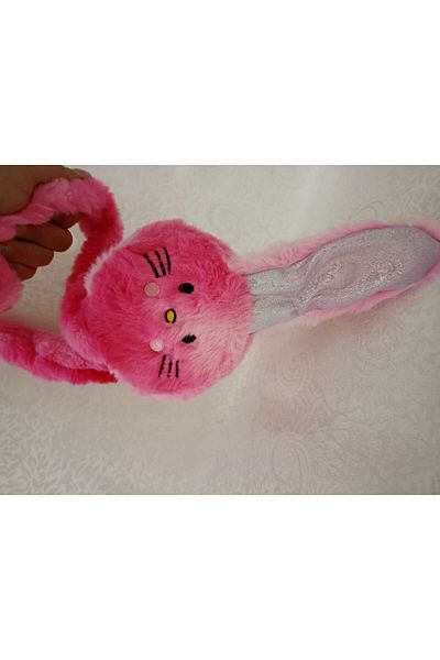 Fua Shop Children's Plush Rabbit Figured Multicolor Movable Ear Movable Sound Winter Earmuff