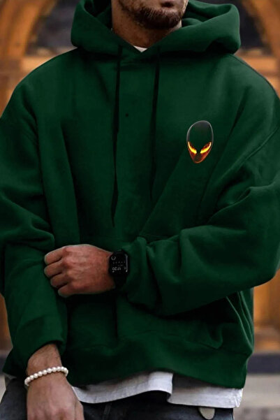 Wish BF Hanorac unisex Alien cu imprimeu supradimensionat