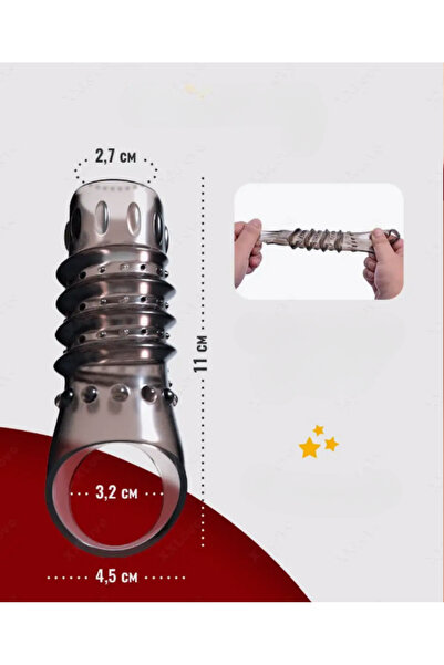 Night Blue Erotic Shop Penis Kılıfı - Kalınlaştırıcı - Ek Penis Testisli