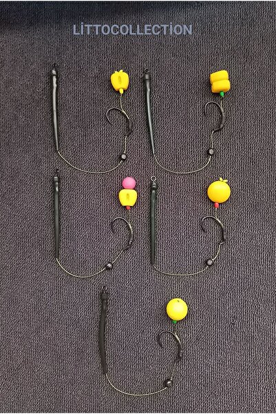 LittoCollection Profesyonel Sazan Rig Takımları ( Beş Adet Sarı Renkli )