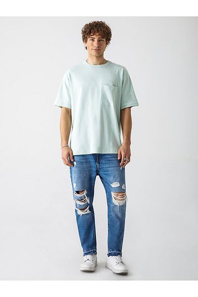 Ltb Relaxed Fit Green T-shirt with Pockets