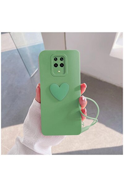 Pro Aksesuar Xiaomi Redmi Note 9S Uyumlu Kılıf 3D Kalpli Silikon Kılıf Açık Y...