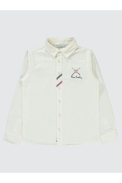 Pierre Cardin 6-9 Years Old Boy's Shirt - Ecru