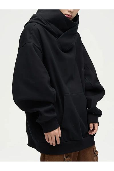aynewmoda Men's Casual Color-Blocking Zip-Up Hooded Sweatshirt Polyester, Machine Washable