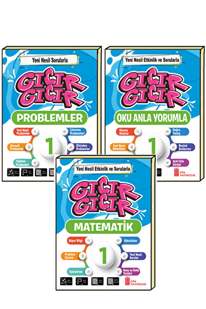 Ata Yayıncılık 1.sınıf Matematik -oku Anla-problemler Set (3 KİTAP)