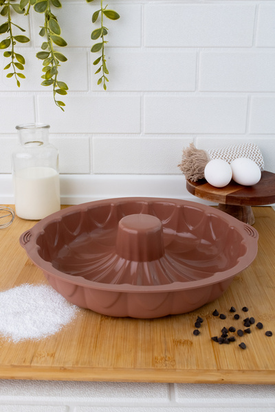 Silicolife Yanmaz Yapışmaz Silikon Klasik Kek Kalıbı Büyük Boy 30cm