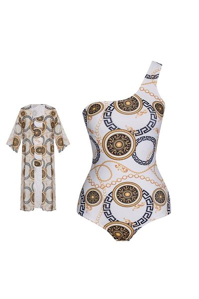 SAILOR moda Costum de baie Pareo pe un umăr