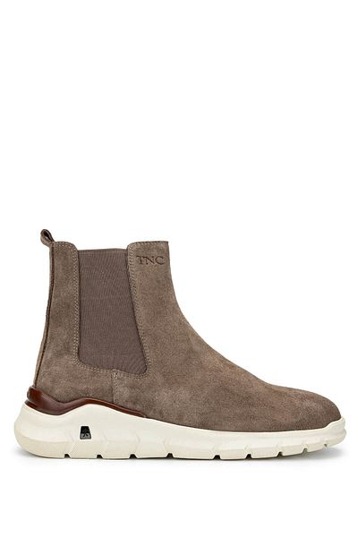 Tamer Tanca Men's Genuine Leather Beige Suede Casual Boots