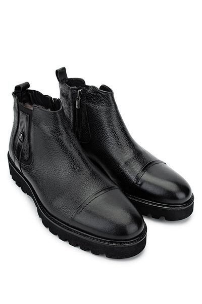 Tamer Tanca Men's Genuine Leather Black Classic Boots