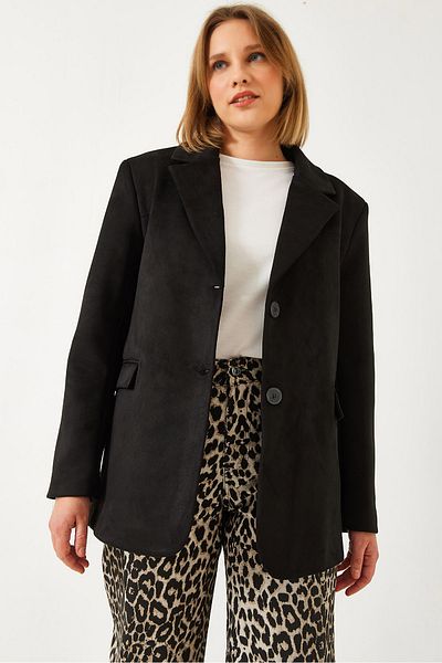 Bianco Lucci Women's Two-Button Suede Jacket 60261244