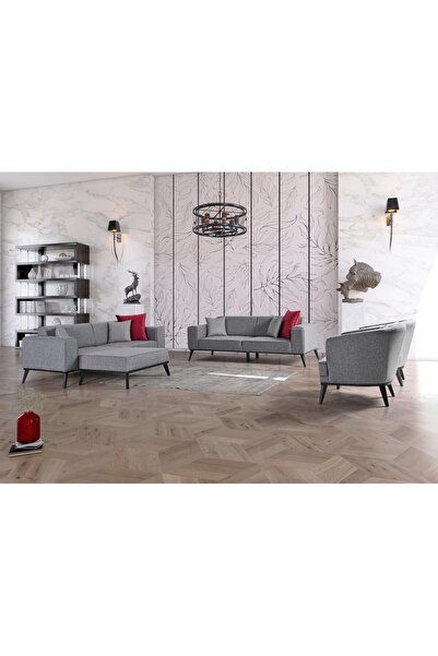 Mobilya Dükkanım Md Barcelona 3 3 1 Puf Koltuk Takımı Rf108