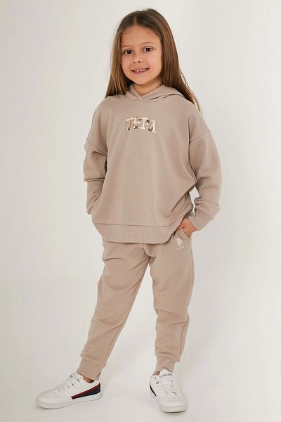 U.S. Polo Assn. Σετ αθλητικής φόρμας για κορίτσι - Sand Color