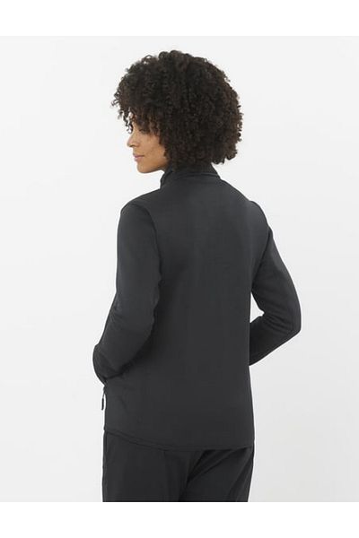 Salomon Sntial Midfleece Fz W - Γυναικείο μαύρο φλις, LC με φερμουάρ 2294000
