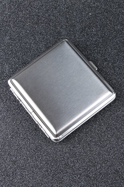 Silvio Monetti Kare Düz Metal Sigara Tabakası Smtbkcb002r2