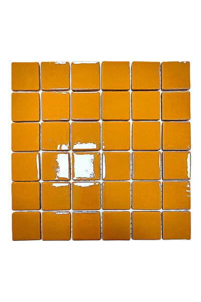 MozaiKristaL Tüm Yüzeyler Için 50x50mm Sarı, 31.5x31.5cm Cam Mozaik. ( 1 M2 F...