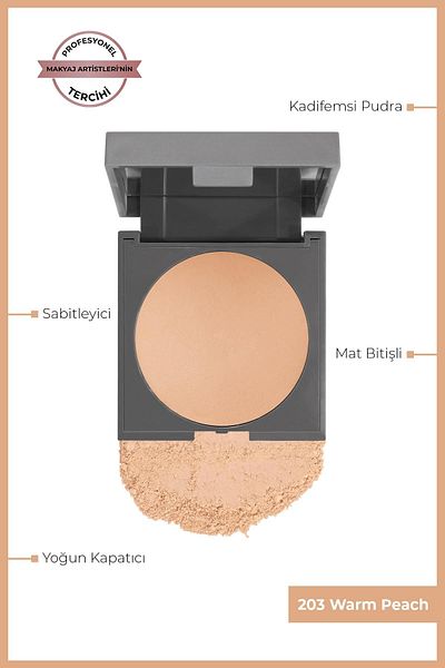 Alix Avien Matte Finish Fixer Intensive Concealer Powder - Baked Powder 203 Warm Peach
