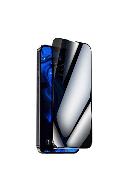 Powerfox iPhone 15 Pro Max Uyumlu Privacy Hayalet Kırılmaz Cam Tam Kaplayan Gizlilikli Ekran Koruyucu 9H