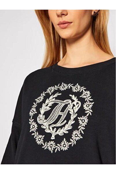 Tommy Hilfiger OVERSİZE FLORAL ORGANIC COTTON SWEATSHIRT