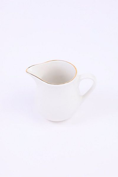 Muy Mucho Gold Edged Milk Jug 250 ml, White