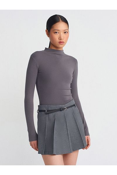 Dilvin 31433 Half Turtleneck Ball-Smoked