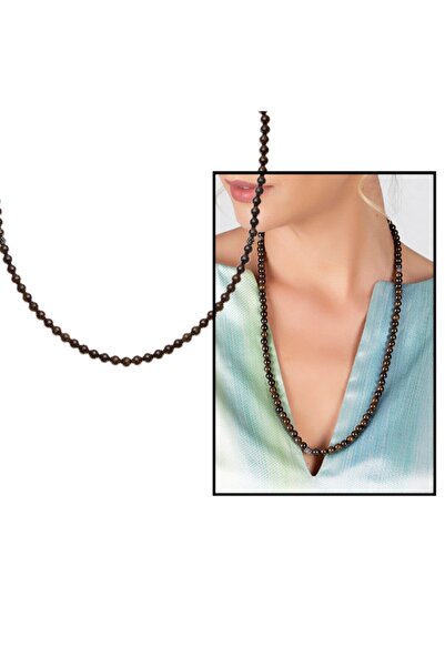 Tesbihane Hem Bileklik - Hem Kolye - Hem Tesbih 99lu Bronzite Doğaltaş Aksesuar