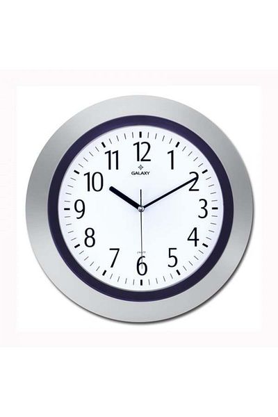 Galaxy Grey-Purple Wall Clock - 33.8cm Acrylic Painted, 2-Color Abs Case, Mineral Glass and Silent Mite Machine