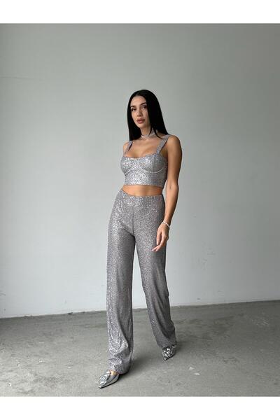 mydukkan.co Silver Sequin Trousers