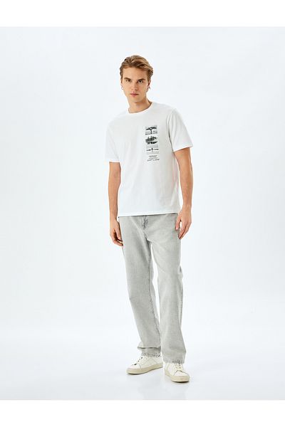Koton Βαμβακερό Vintage Straight Fit Jean Παντελόνι